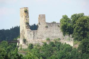 Zřícenina lichtenburského hradu Cornštejn